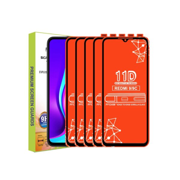 Redmi 9 G-Tel 11D Tempered Glass