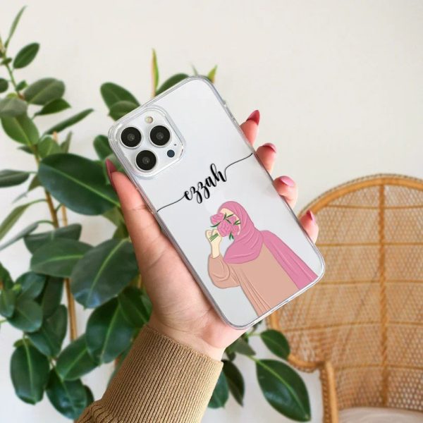 Hijab Girl Clear Name Case Design 16