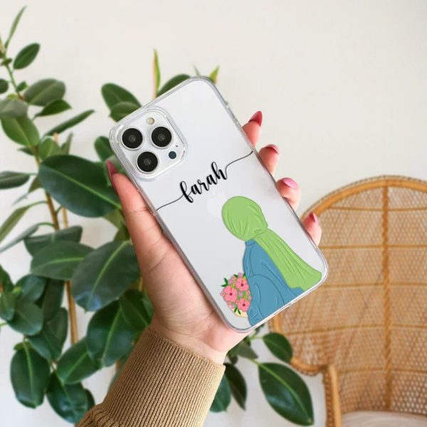 Hijab Girl Clear Name Case Design 11