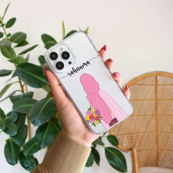 Hijab Girl Clear Name Case Design 10