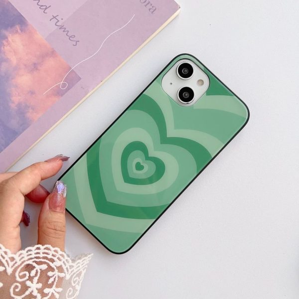 Green Y2K Heart Case