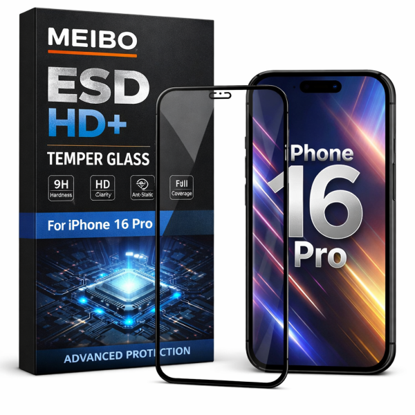 iPhone 16 Pro MEIBO ESD HD+ Temper Glass