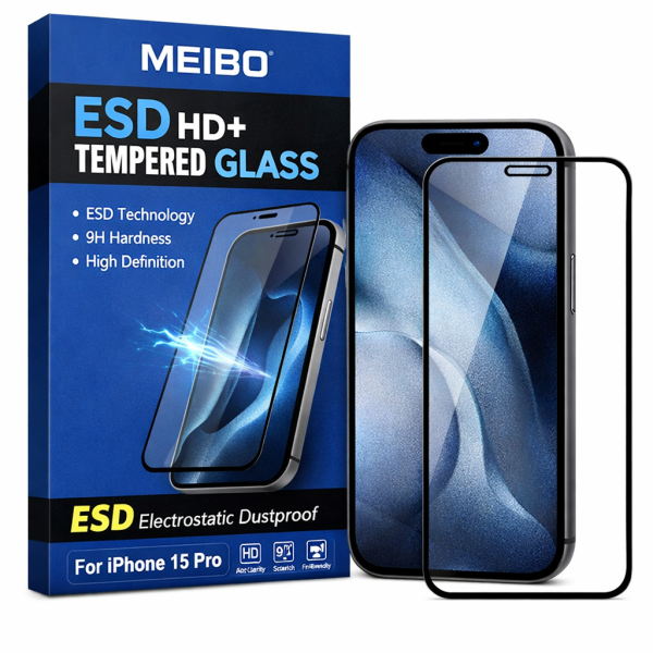 iPhone 15 Pro MEIBO ESD HD+ Temper Glass