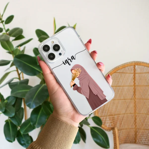 Hijab Girl Clear Name Case Design 01