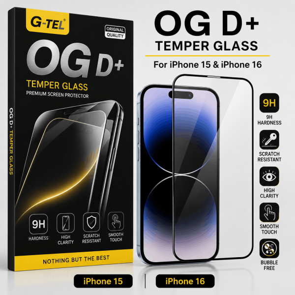 iPhone 15 G-Tel OG D+ Temper Glass