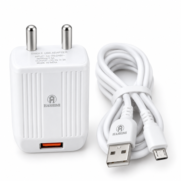 HASHIMI 20W USB Charger with Micro-USB V8 Cable